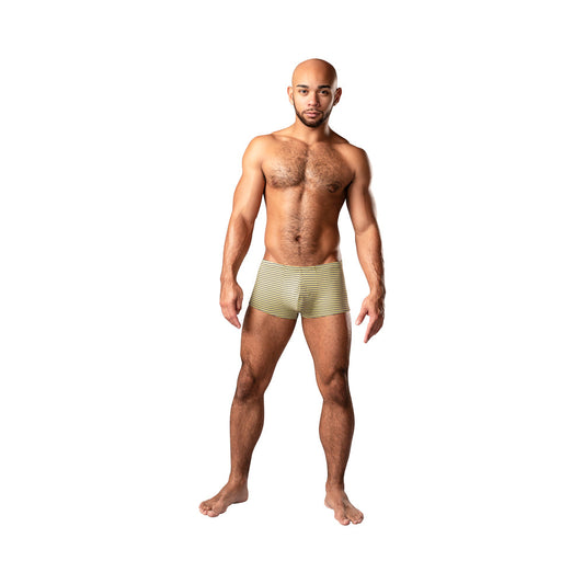 Male Power Cabana Banana Mini Short Yellow/Grey L - Red Garter
