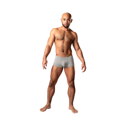 Male Power Labyrinth Mini Short Grey Weave L - Red Garter