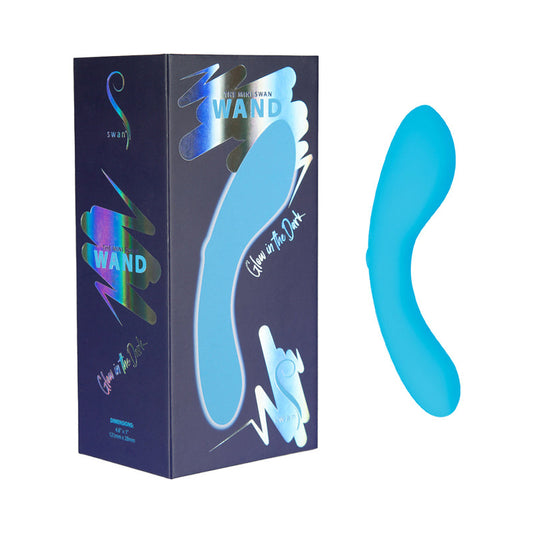 Swan The Mini Swan Wand Glow-in-the-Dark Blue - Red Garter