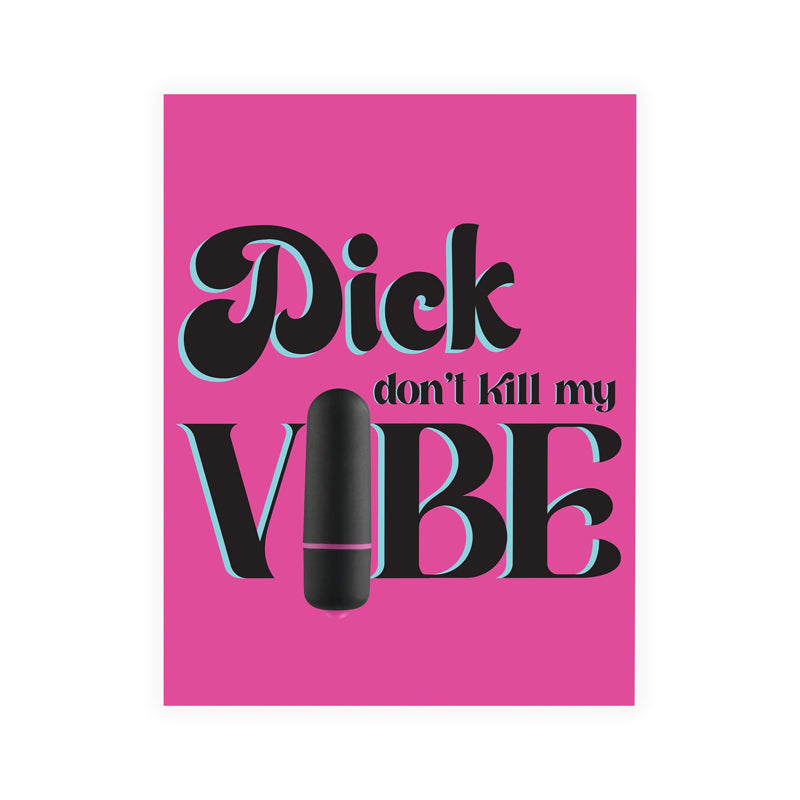Naughty Vibes Dick Don''t Kill My Vibe Greeting Card - Red Garter