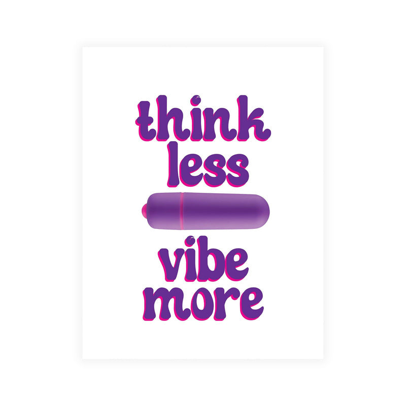 Naughty Vibes Think Less Vibe More Greeting Card - Red Garter