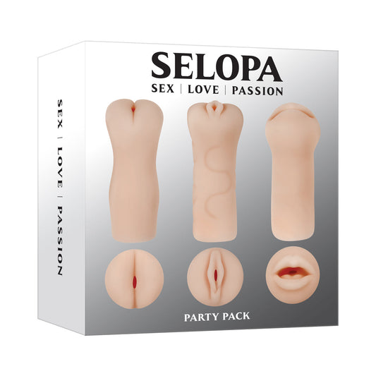 Selopa Party Pack 3-Piece Stroker Pack Light - Red Garter