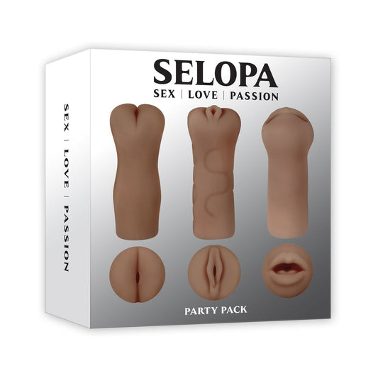 Selopa Party Pack 3-Piece Stroker Pack Dark - Red Garter