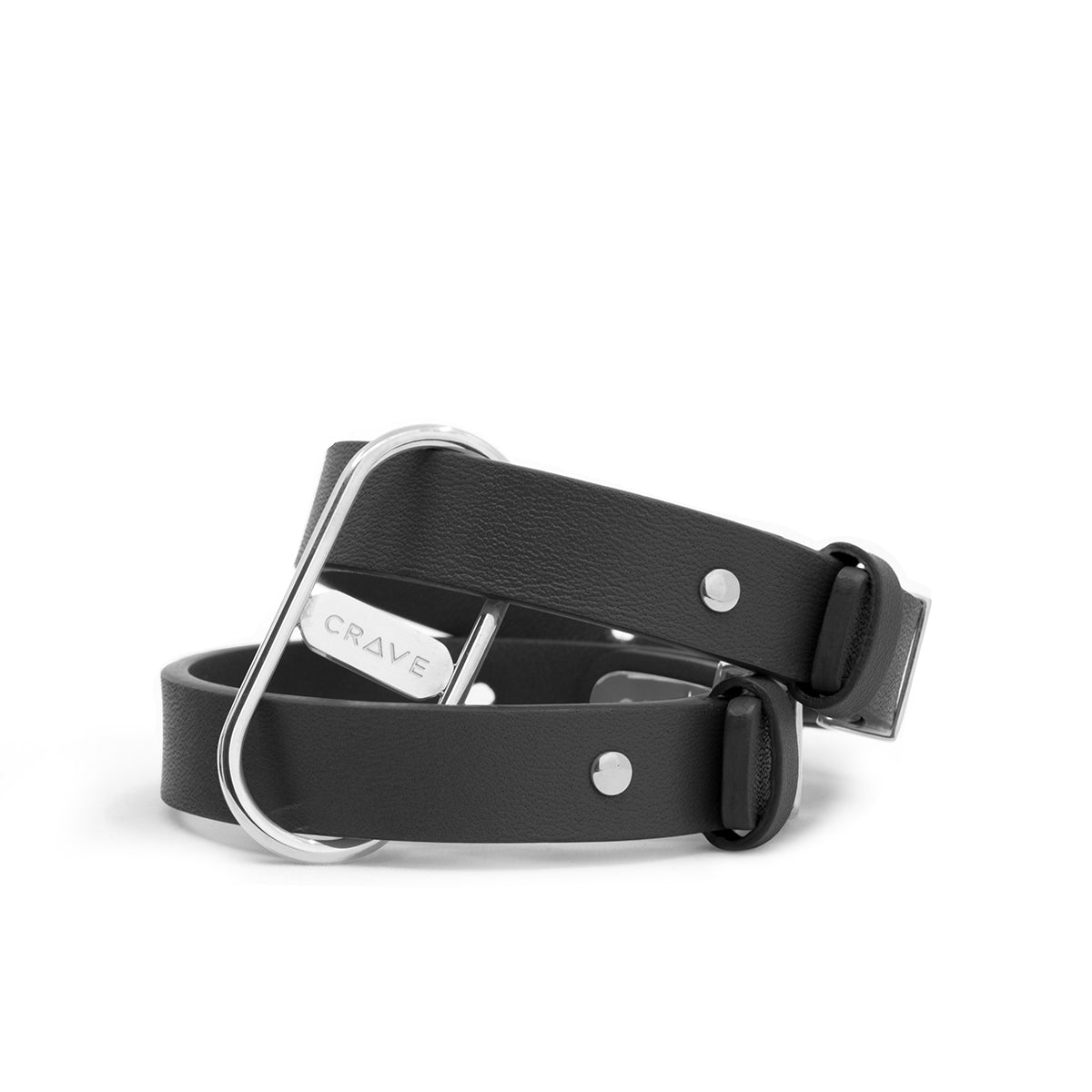 Crave ICON Cuffs Black/Silver - Red Garter