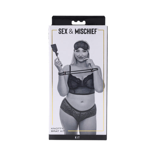 Sportsheets Sex & Mischief Knotty Brat Kit - Red Garter
