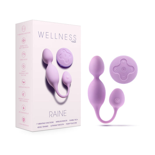 Wellness Raine Vibrating Kegel Ball Lilac - Red Garter