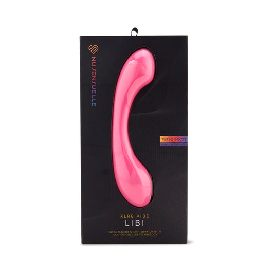 Nu Sensuelle Libi XLR8 Flexible G-Spot Vibe Deep Pink - Red Garter