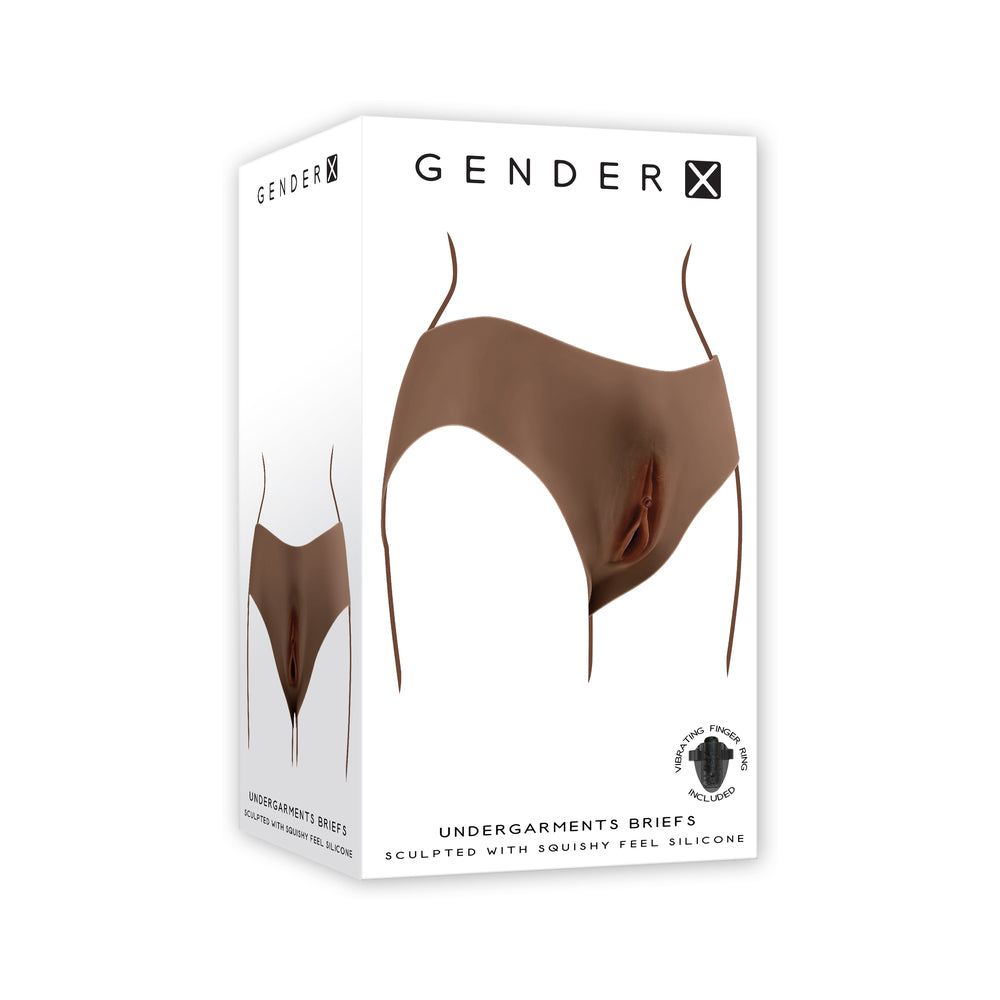 Gender X Vagina Panty Silicone Dark - Red Garter