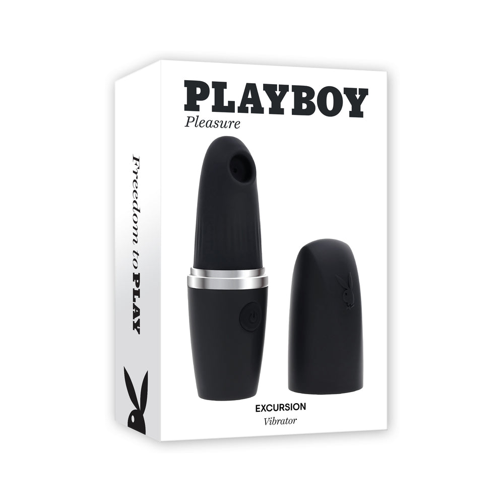 Playboy Excursion Rechargeable Suction Vibe Silicone 2AM - Red Garter