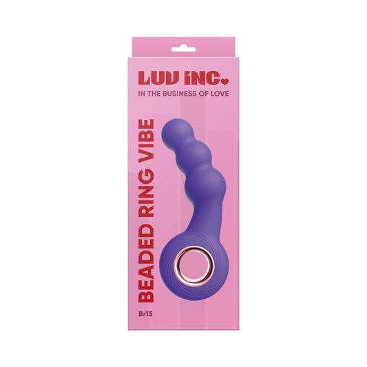 Luv Inc Br15: Beaded Ring Vibe Purple - Red Garter