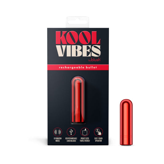 Kool Vibes Rechargeable Mini Bullet Cherry - Red Garter