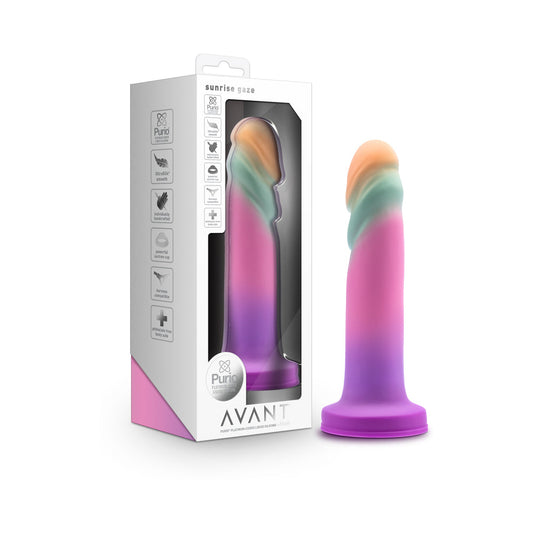 Avant Sunrise Gaze 7.5 in. Dildo Sherbet - Red Garter