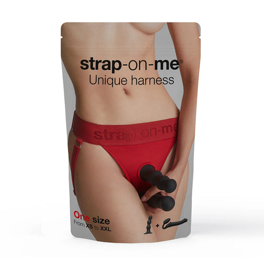 Strap-On-Me Harness Lingerie Unique One Size Red - Red Garter