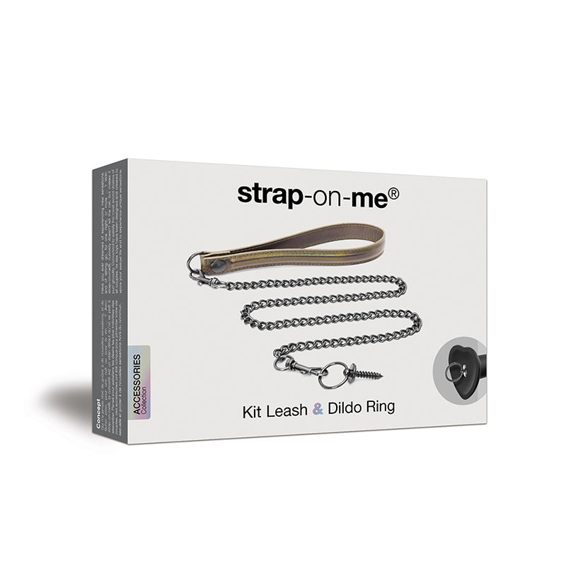 Strap-On-Me Leash and Dildo Ring Kit - Red Garter