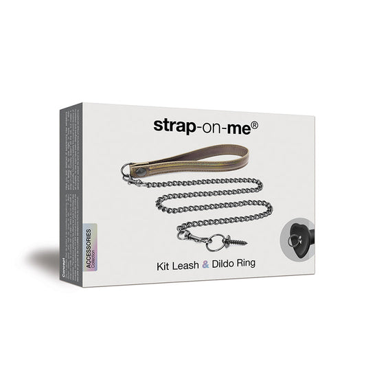 Strap-On-Me Leash and Dildo Ring Kit - Red Garter