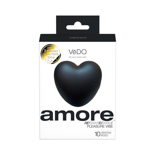 VeDO Amore Rechargeable Pleasure Vibe Black - Red Garter