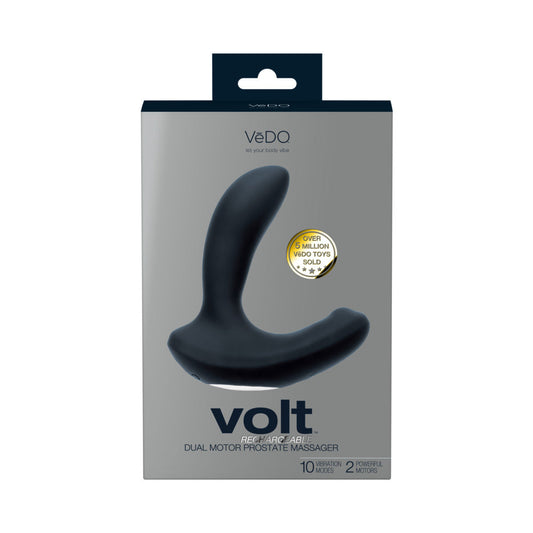 VeDO Volt Rechargeable Prostate Vibe Black - Red Garter