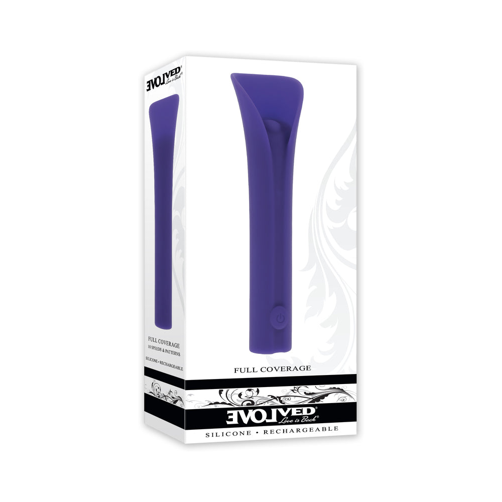 Evolved Full Coverage Rechargeable Bullet Silicone Purple - Red Garter
