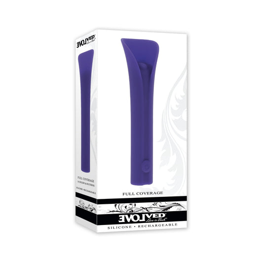 Evolved Full Coverage Rechargeable Bullet Silicone Purple - Red Garter