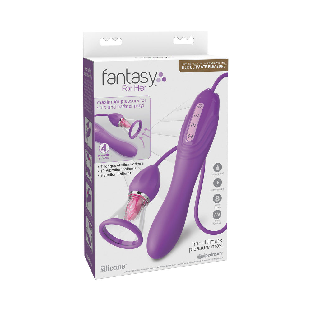 Fantasy For Her Her Ultimate Pleasure Max Purple - Red Garter