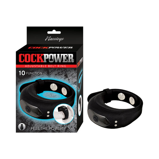 Cockpower Adjustable Belt Ring Black - Red Garter