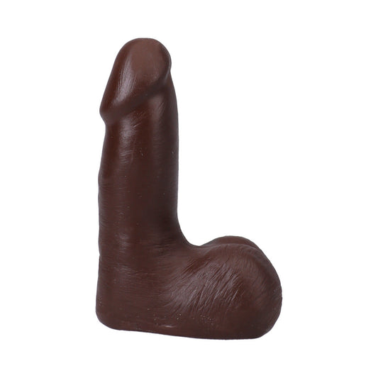 The Realistic Cock 5 in. ULTRASKYN Vac-U-Lock Dildo with Balls Chocolate - Red Garter