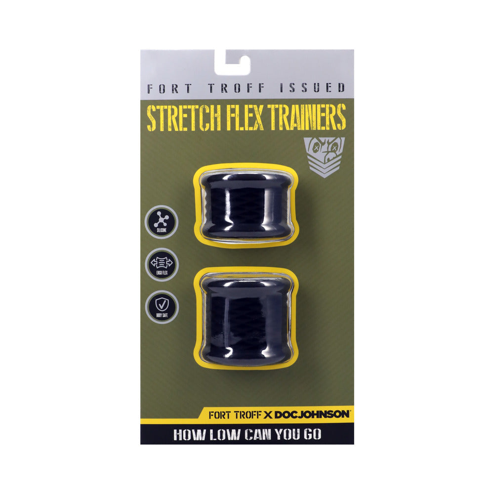 Fort Troff Stretch Flex Trainers Black - Red Garter