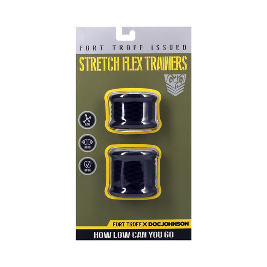 Fort Troff Stretch Flex Trainers Black - Red Garter