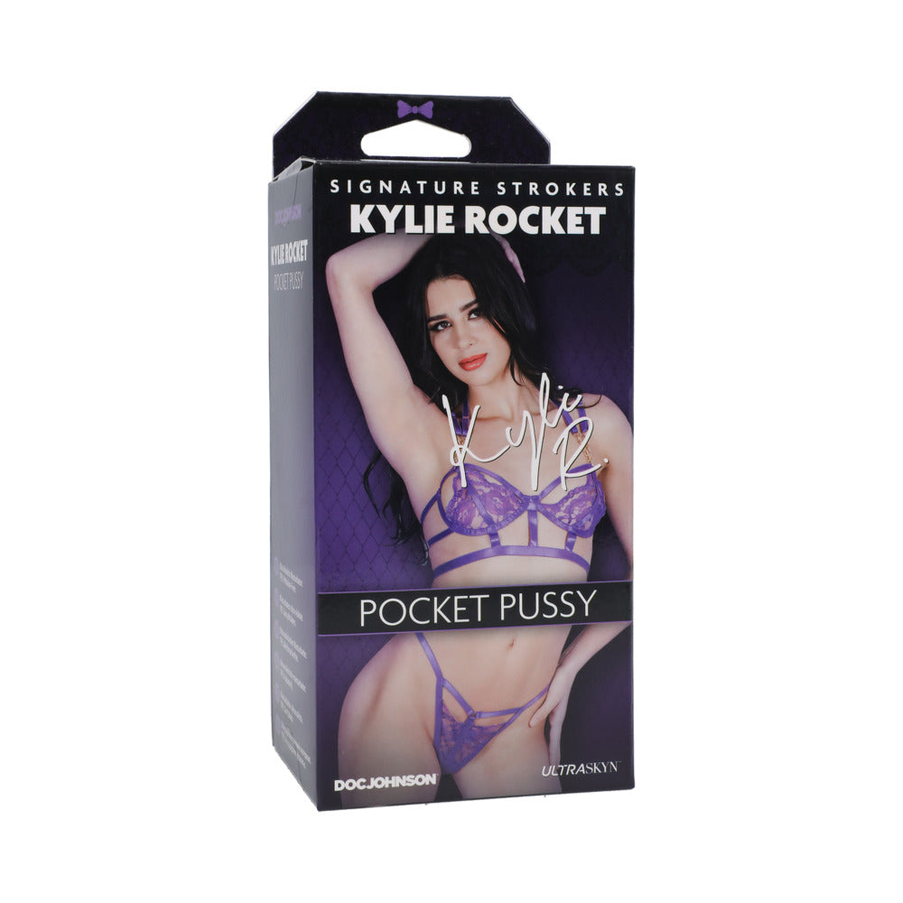Signature Strokers Kylie Rocket ULTRASKYN Pocket Pussy Vanilla - Red Garter