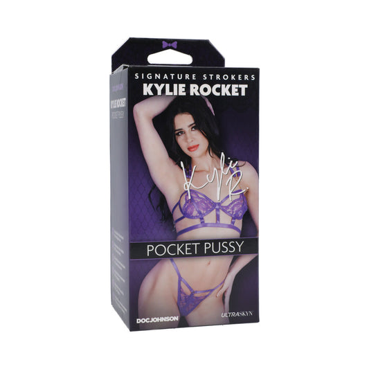 Signature Strokers Kylie Rocket ULTRASKYN Pocket Pussy Vanilla - Red Garter