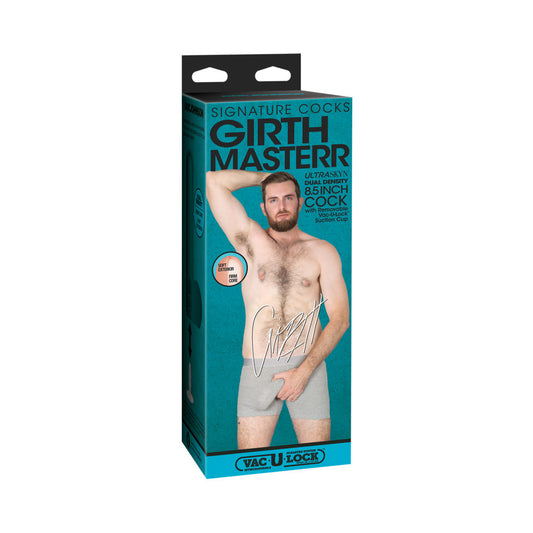 Signature Cocks Girthmasterr 8.5 in. ULTRASKYN Vac-U-Lock Dildo - Red Garter