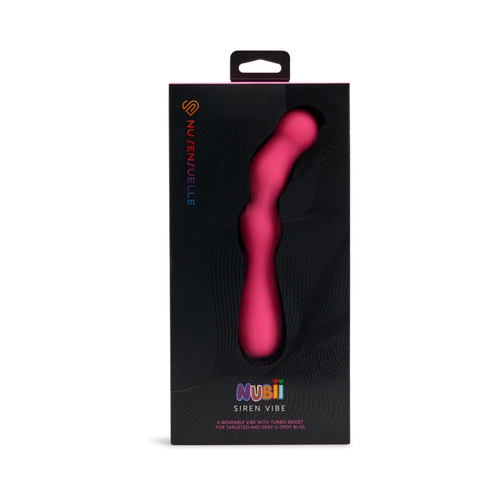 Nu Sensuelle Siren Nubii G-Spot Vibe W/ Hinge Pink - Red Garter