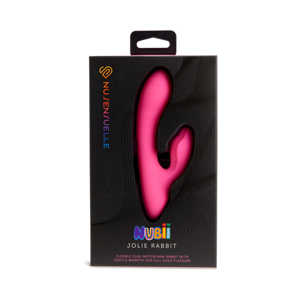 Nu Sensuelle Jolie Nubii Warming Mini Rabbit Pink - Red Garter