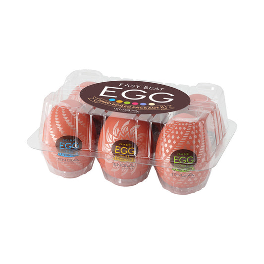 Tenga EGG Variety Pack Hard Boiled II 6 Pack - Red Garter