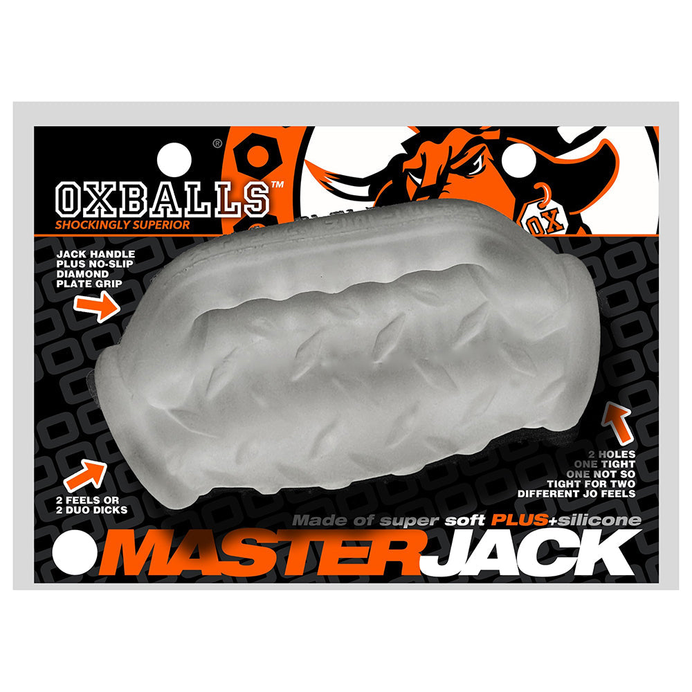 OxBalls Masterjack Double Penetration Jo Clear Ice - Red Garter
