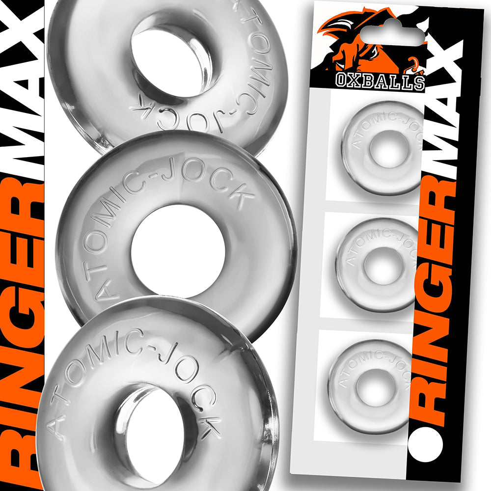 OxBalls Ringer Max 3-Pack Clear - Red Garter