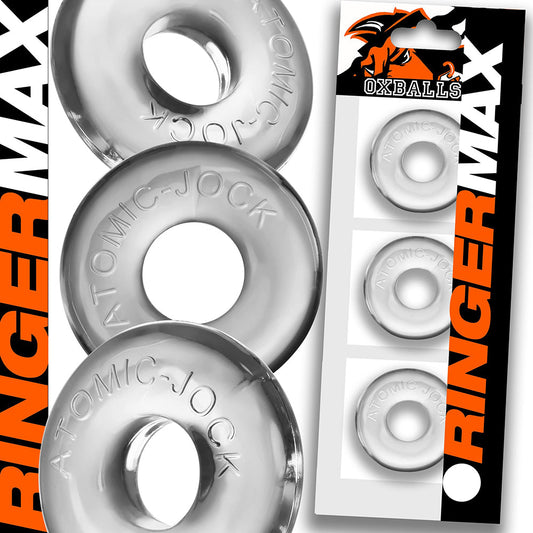 OxBalls Ringer Max 3-Pack Clear - Red Garter