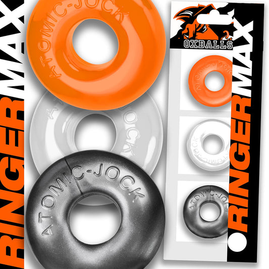 OxBalls Ringer Max 3-Pack Hazzard - Red Garter