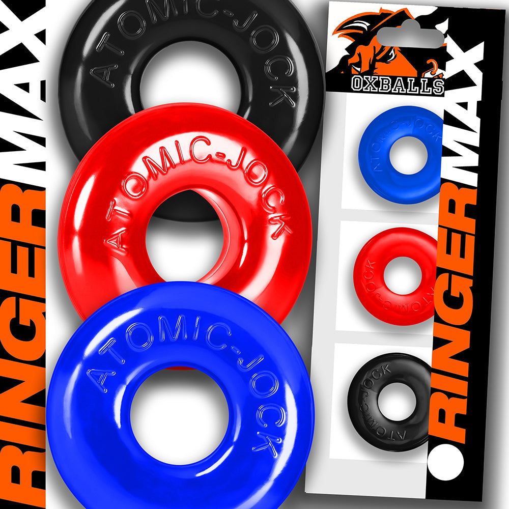 OxBalls Ringer Max 3-Pack Multi - Red Garter