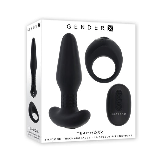 Gender X Teamwork Black - Red Garter