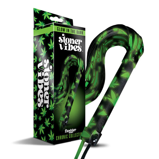 Stoner Vibes Chronic Collection Glow in the Dark Flogger - Red Garter