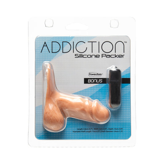 Addiction Silicone Packer 4 in. Beige - Red Garter