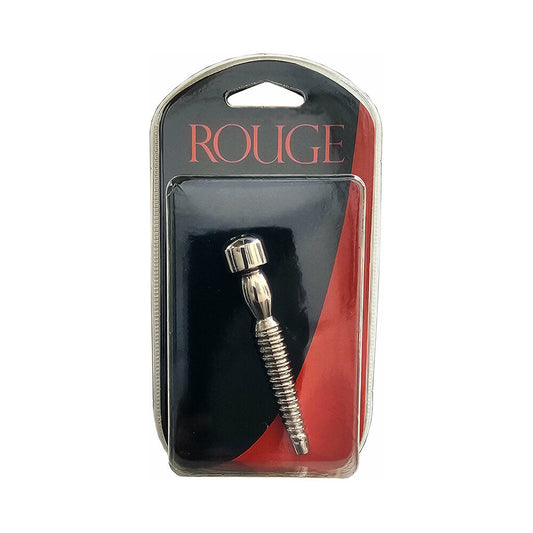 Rouge Stainless Steel Shower Penis Plug - Red Garter