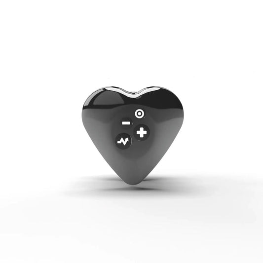 Mystim Heart''s Desire eStim Lay On Vibrator Black - Red Garter