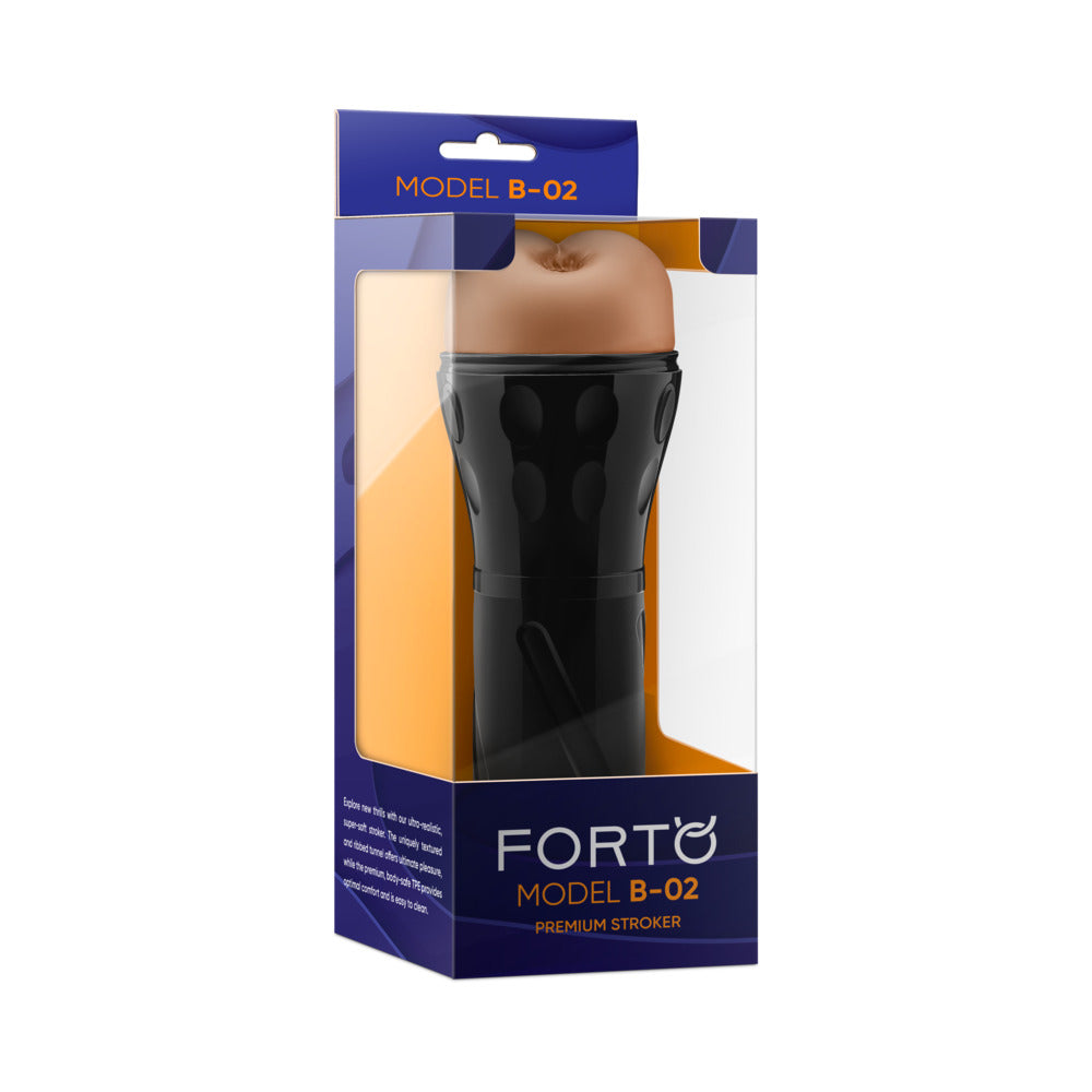Forto Model B-02 Stroker Tan - Red Garter