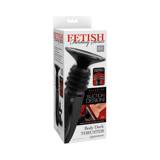 Fetish Fantasy Series Body Dock Handheld Thruster Black - Red Garter