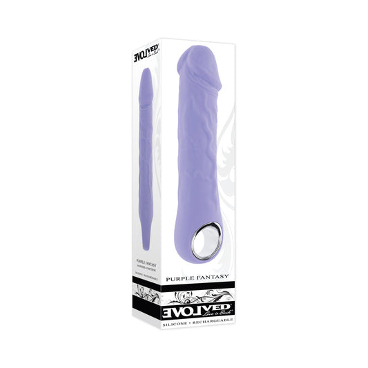 Evolved Purple Fantasy Rechargeable Vibrator Silicone - Red Garter