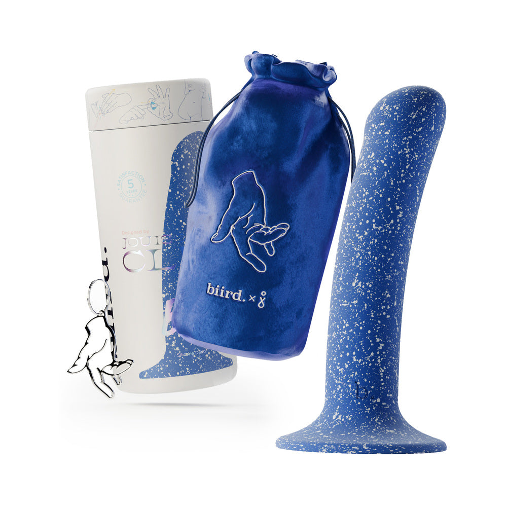 Biird Bae 5.9 in. Soft Silicone Dildo with Suction Cup Base Jouissance Club Edition - Red Garter