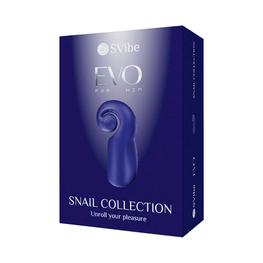 Snail Vibe Evo Rechargeable Masturbator Navy - Red Garter