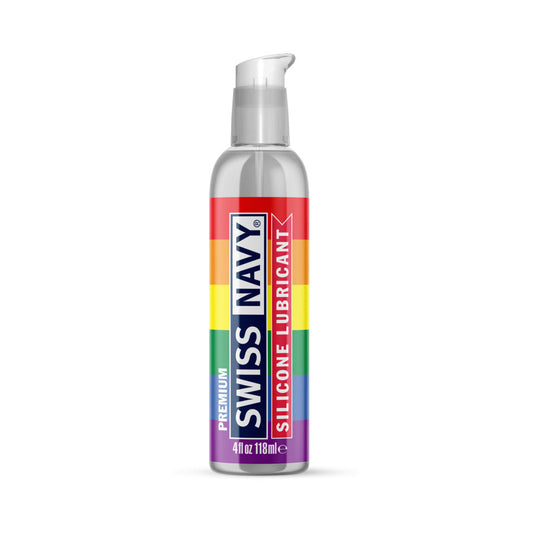 Swiss Navy Premium Silicone Pride Lubricant 4 oz. - Red Garter